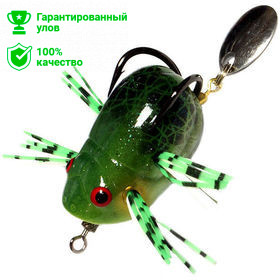 Приманка-незацеп.мягк.оснащ.плав. Лягушка-поппер-спинер им.лапкок LB10 30mm, 4g, цвет C64 (Kosadaka) Приманка-незацеп.мягк.оснащ.плав. Лягушка-поппер-спинер им.лапкок LB10 30mm, 4g, цвет C64 (Kosadaka)