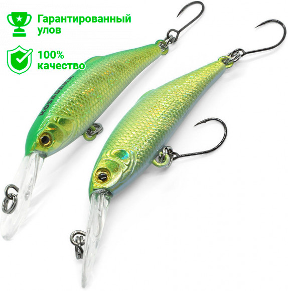 Воблер Kosadaka SHARKY Minnow XD 43S плав., 43мм, 2.15г, 0.4-1.2м, цв.LG Воблер Kosadaka SHARKY Minnow XD 43S плав., 43мм, 2.15г, 0.4-1.2м, цв.LG