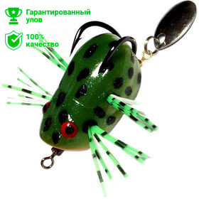 Приманка-незацеп.мягк.оснащ.плав. Лягушка-поппер-спинер им.лапкок LB10 30mm, 4g, цвет C90 (Kosadaka) Приманка-незацеп.мягк.оснащ.плав. Лягушка-поппер-спинер им.лапкок LB10 30mm, 4g, цвет C90 (Kosadaka)