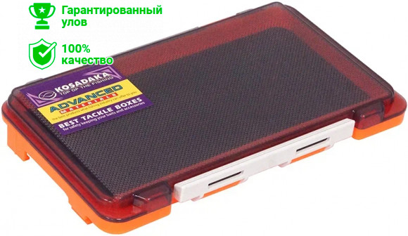 Коробка Kosadaka TB-S63C-OR с пенкой для приманок, оранжевая