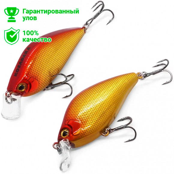 Воблер Kosadaka 3D Flat Crank 55F, плав., 55мм, 7.5г, 0.1-0.6м, цв.RCH