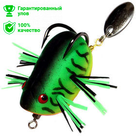 Приманка-незацеп.мягк.оснащ.плав. Лягушка-поппер-спинер им.лапкок LB10 30mm, 4g, цвет C94 (Kosadaka) Приманка-незацеп.мягк.оснащ.плав. Лягушка-поппер-спинер им.лапкок LB10 30mm, 4g, цвет C94 (Kosadaka)