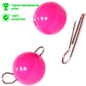 Груз чебурашка-шар вольфрам разборный Pink 1.5 гр (3шт) Kosadaka