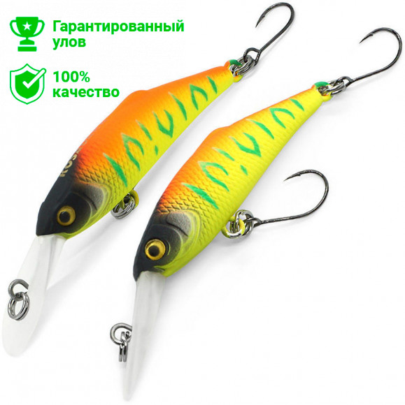 Воблер Kosadaka SHARKY Minnow XD 43S плав., 43мм, 2.15г, 0.4-1.2м, цв.OGY