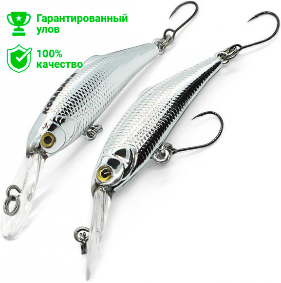 Воблер Kosadaka SHARKY Minnow XD 43S плав., 43мм, 2.15г, 0.4-1.2м, цв.SIL