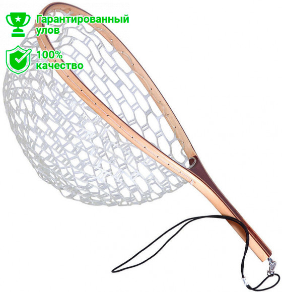 Подсак Kosadaka нахл. дерев. 39*28*60см, силикон. сетка (LNFWS)