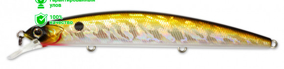 Воблер Kosadaka FLASH XS 110F плав., 110мм, 13.5г, 0.3-1.0м, цв.GTR