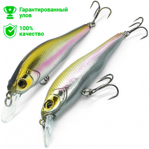 Воблер Kosadaka X-80 xs 65SP суспенд, 65мм, 5.5г, 0.8-1.2м, цв.SL
