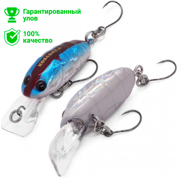 Воблер Kosadaka Crankin Pupa XD 35F, плав., 35мм, 2.9г, 0.9-1.8м, цв.BLU