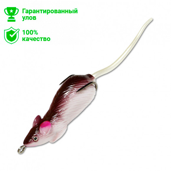 Приманка-незацепл. мягк. оснащ. плав. Мышь-глайдер LM1 60mm, 12g, цвет C85 (Kosadaka)