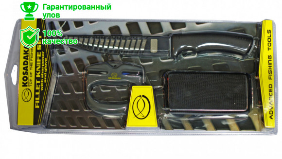 Набор: металлизированная перчатка, нож, точилка. GKS1 (Kosadaka)
