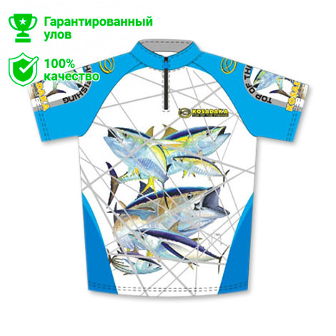 Футболка Kosadaka Бело-голубая, Sunblock, кор.рукав, XXL TSSB-006S-XXL TSSB-006S-XXL