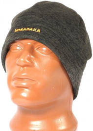 Шапка "Universal" вязанная коричн / мех меланж