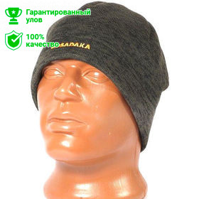 Шапка "Universal" вязанная коричн / мех меланж