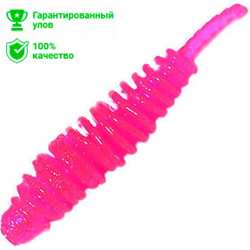 Приманка силик. Kosadaka LEECH 42, банка (10шт), запах креветки, цвет PN (pink)
