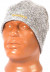 Шапка "Universal" вязанная светло-серый / мех меланж