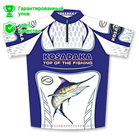 Футболка Kosadaka с коротким рукавом бело-синяя Sunblock р. 4XL