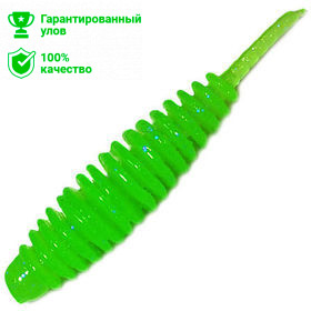 Приманка силик. Kosadaka LEECH 42, банка (10шт), запах сыра, цвет FG (fluogreen) LCH-042-CH-FG