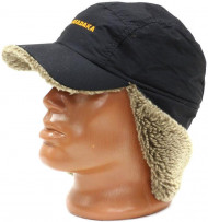 Шапка с козырьком "Alaska" мембрана чёрн./мех овчина