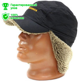 Шапка с козырьком "Alaska" мембрана чёрн./мех овчина