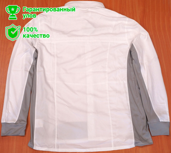 Рубашка ICE SILK SUNBLOCK белая с карманами, р-р XL, UV защита, вентил., дл.рукав (Kosadaka)