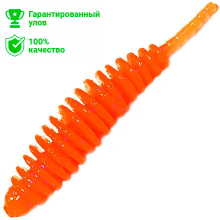 Приманка силик. Kosadaka LEECH 42, банка (10шт), запах сыра, цвет OR (orange) LCH-042-CH-OR