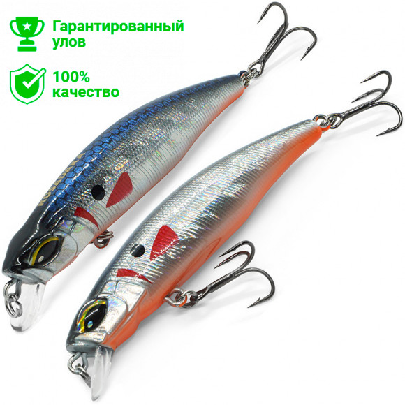 Воблер Kosadaka TIDE Minnow xs 75F плав., 75мм, 7.7г, 0.2-0.5м, цв.GTC