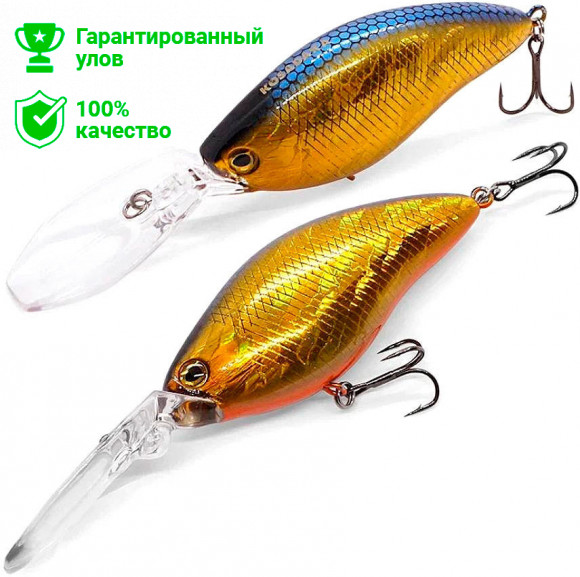 Воблер Kosadaka 3D CRANK XD 65F плав., 65мм, 17.2г, 1.5-3.5м, цв.HGBL