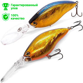 Воблер Kosadaka 3D CRANK XD 65F плав., 65мм, 17.2г, 1.5-3.5м, цв.HGBL