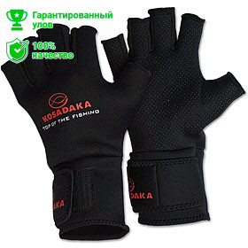 Перчатки неопр. Fishing gloves-17 обрез. 5 пал., черн., р-р L (Kosadaka)