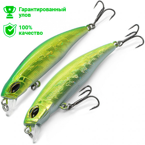 Воблер Kosadaka TIDE Minnow xs 75F плав., 75мм, 7.7г, 0.2-0.5м, цв.LG