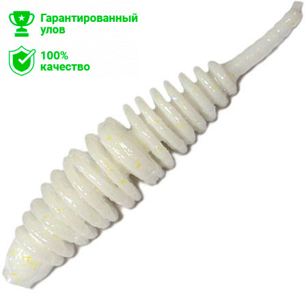 Приманка силик. Kosadaka LEECH 42, банка (10шт), запах сыра, цвет WH (white) LCH-042-CH-WH
