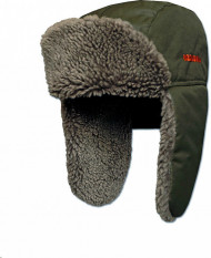Шапка ушанка "Arctic2" мембрана хаки / мех овчина