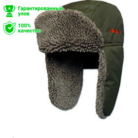 Шапка ушанка "Arctic2" мембрана хаки / мех овчина