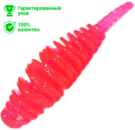 Приманка силик. Kosadaka LEECH FAT 42, банка (9шт), запах сыра, цвет PN (pink) LCHF-042-CH-PN