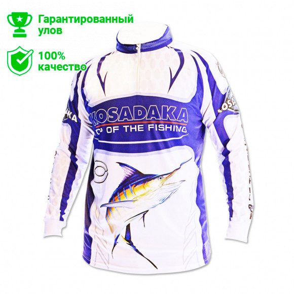 Футболка Kosadaka Бело-синяя, Sunblock, дл.рукав, S TSSB-010A-S TSSB-010A-S