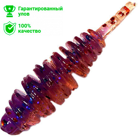 Приманка силик. Kosadaka LEECH FAT 42, банка (9шт), запах сыра, цвет RB (red blue) LCHF-042-CH-RB