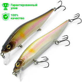 Воблер Kosadaka VISION Minnow xs 98SP суспенд, 98мм, 9г, 0.5-1.5м, цв.AY