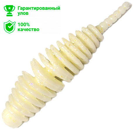 Приманка силик. Kosadaka LEECH FAT 42, банка (9шт), запах сыра, цвет WH (white) LCHF-042-CH-WH