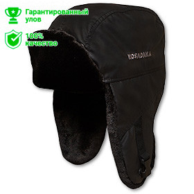 Шапка ушанка "Extreme2" крэк лайт чёрн / мех мутон