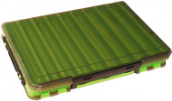 Коробка Kosadaka TB-S31A-GRN, 34*21.5*5см для воблеров, двухсторонняя, зелёная Коробка Kosadaka TB-S31A-GRN, 34*21.5*5см для воблеров, двухсторонняя, зелёная