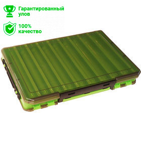 Коробка Kosadaka TB-S31A-GRN, 34*21.5*5см для воблеров, двухсторонняя, зелёная