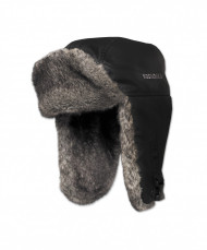 Шапка ушанка "Extreme2" крэк лайт чёрн / мех шиншилла