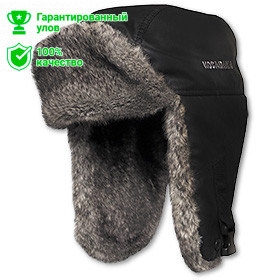 Шапка ушанка "Extreme2" крэк лайт чёрн / мех шиншилла