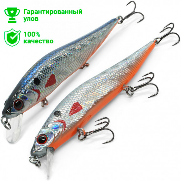 Воблер Kosadaka VISION Minnow xs 98SP суспенд, 98мм, 9г, 0.5-1.5м, цв.GTC