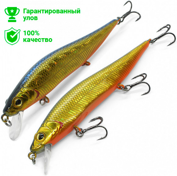 Воблер Kosadaka VISION Minnow xs 98SP суспенд, 98мм, 9г, 0.5-1.5м, цв.HGBL
