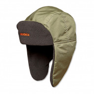 Шапка ушанка "Ultra" плащевка хаки / флис чёрн