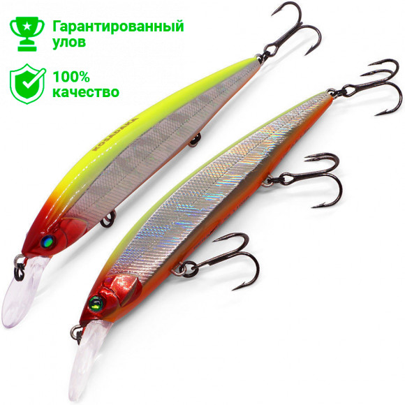 Воблер Kosadaka Rerange XS 110SP суспенд., 110мм, 17г, 0.5-1.2м, цв.LME