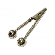 Бубенчик Kosadaka FBLS-07 (50шт), двойной, прищепка крокодил, металл