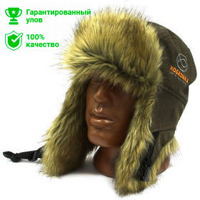 Шапка ушанка "NORTH Pole" кевлар, мех волк XL